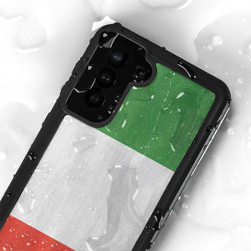 Italy Flag Distressed Galaxy S23 Plus Waterproof Case
