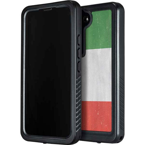 Italy Flag Distressed Galaxy S23 Waterproof Case
