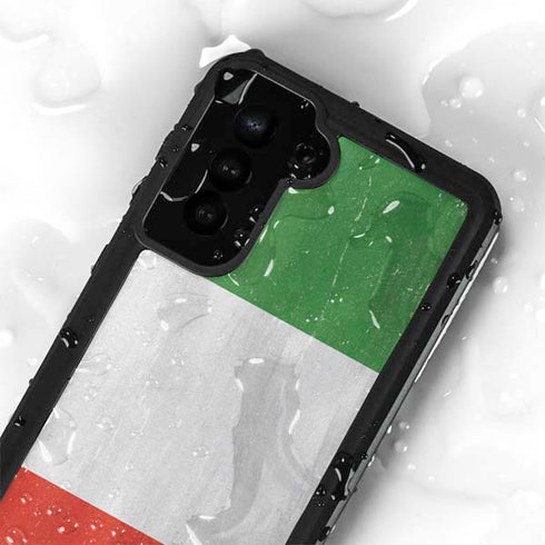 Italy Flag Distressed Galaxy S23 Waterproof Case