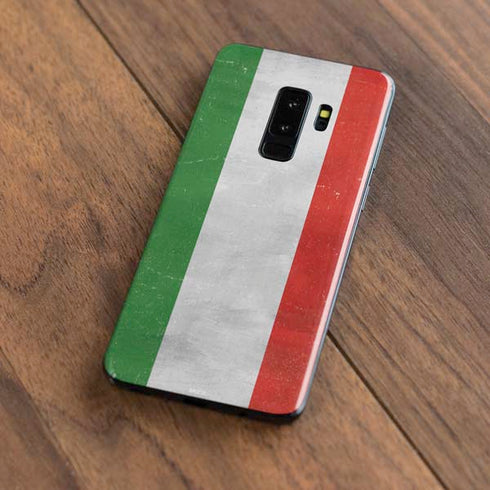 Italy Flag Distressed Galaxy S9 Plus Skin