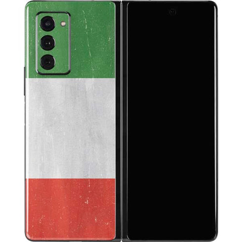 Italy Flag Distressed Galaxy Z Fold2 5G Skin