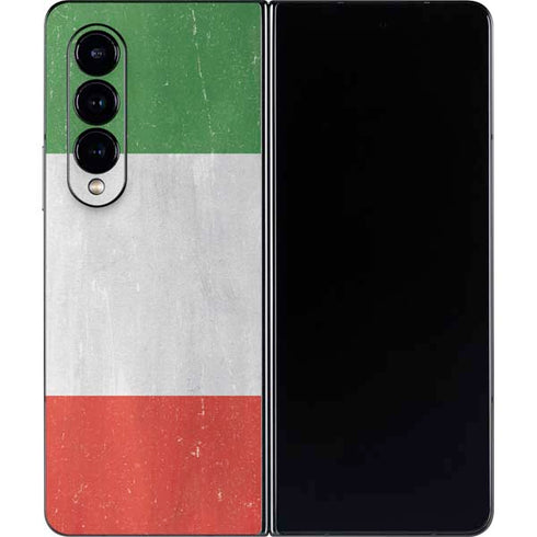 Italy Flag Distressed Galaxy Z Fold4 5G Skin