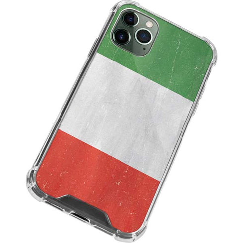 Italy Flag Distressed iPhone 11 Pro Max Clear Case