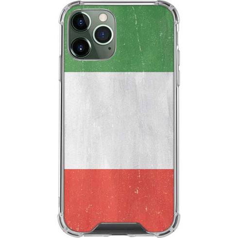 Italy Flag Distressed iPhone 12 Pro Clear Case