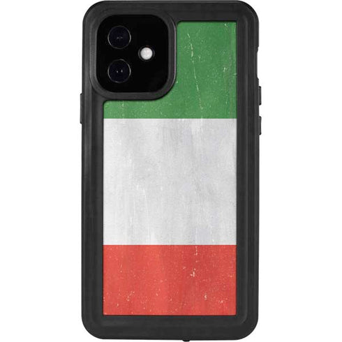 Italy Flag Distressed iPhone 12 Waterproof Case