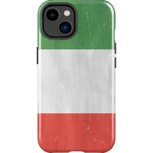Italy Flag Distressed iPhone 14 Plus Impact Case