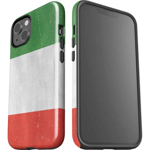 Italy Flag Distressed iPhone 15 Plus Impact Case