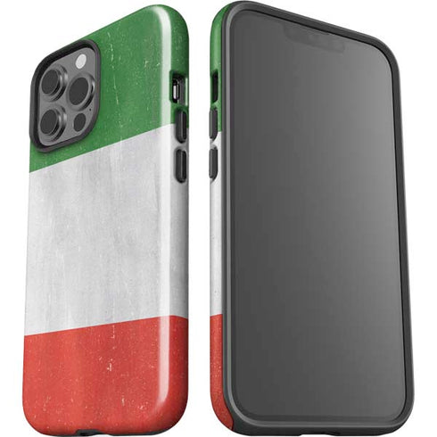 Italy Flag Distressed iPhone 14 Pro Max Impact Case