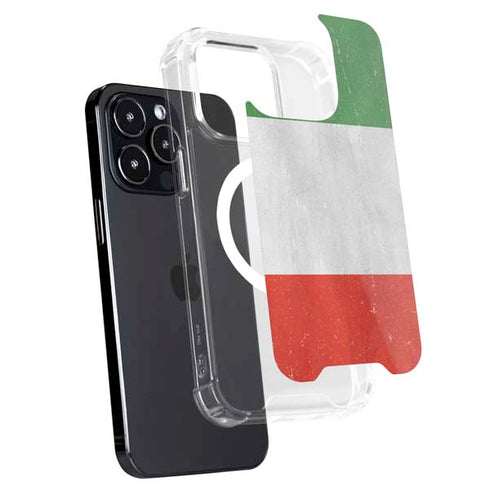 Italy Flag Distressed iPhone 14 Pro Max MagSafe Case