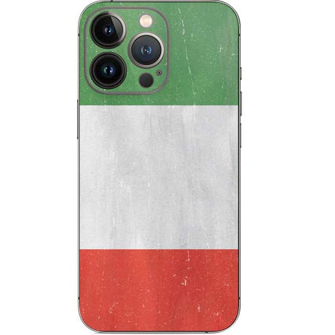 Italy Flag Distressed iPhone 14 Pro Skin
