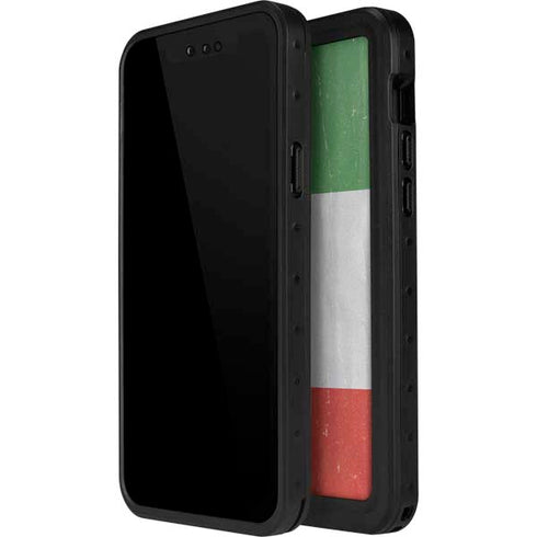 Italy Flag Distressed iPhone 14 Pro Waterproof Case