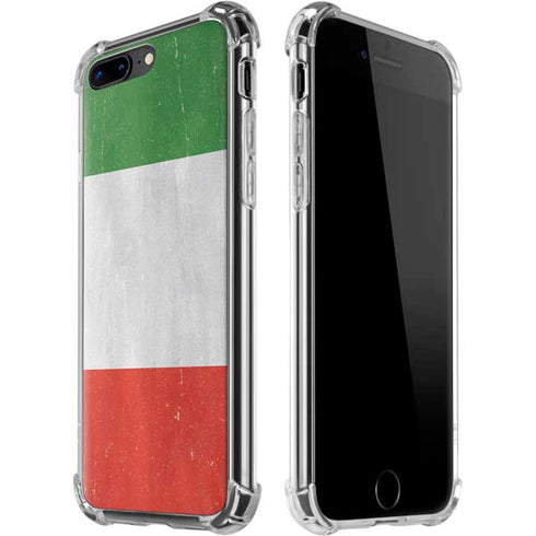 Italy Flag Distressed iPhone 7/8 Plus Clear Case