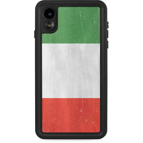 Italy Flag Distressed iPhone XR Waterproof Case