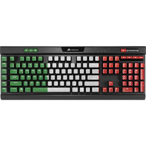 Italy Flag Distressed K95 RGB PLATINUM Mechanical Gaming Keyboard Skin