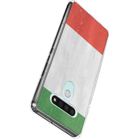 Italy Flag Distressed LG Stylo 6 Clear Case