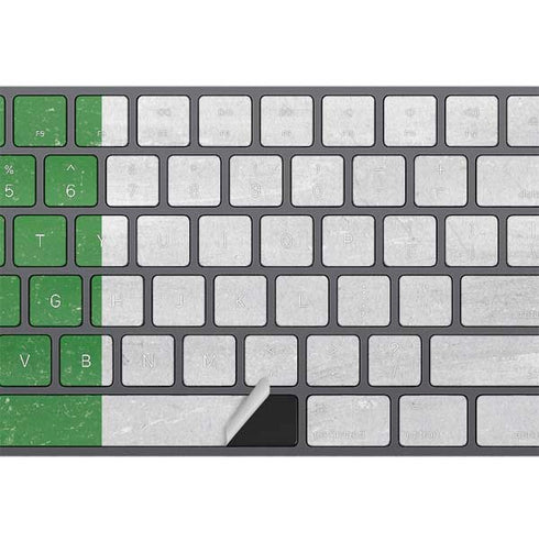 Italy Flag Distressed Magic Keyboard with Numeric Keypad Skin