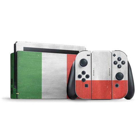 Italy Flag Distressed Nintendo Switch Bundle Skin