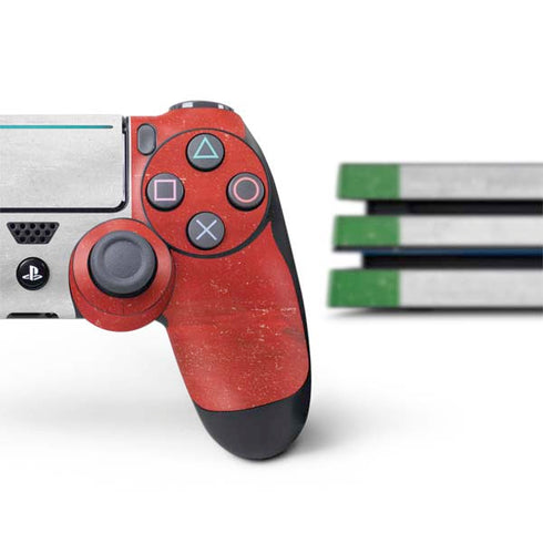 Italy Flag Distressed PS4 Pro Bundle Skin