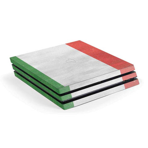 Italy Flag Distressed PS4 Pro Console Skin