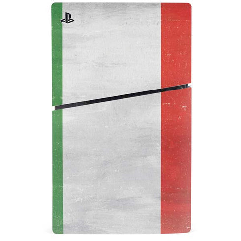 Italy Flag Distressed PS5 Slim Digital Edition Bundle Skin