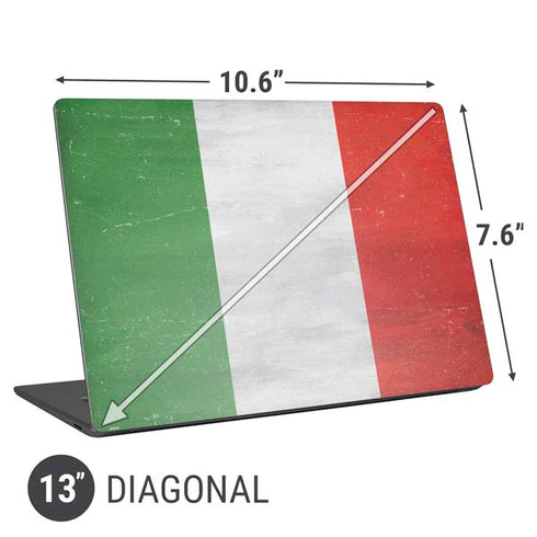 Italy Flag Distressed Universal Laptop 13in (10.6 x 7.6in) Skin