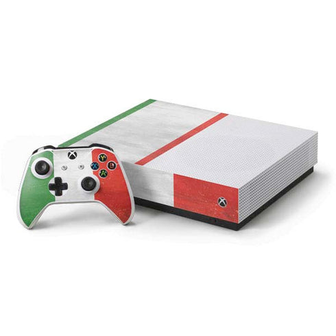 Italy Flag Distressed Xbox One S All-Digital Edition Bundle Skin