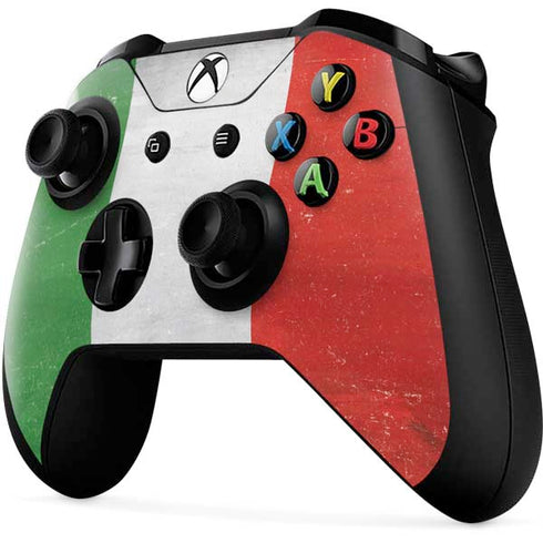 Italy Flag Distressed Xbox One X Controller Skin