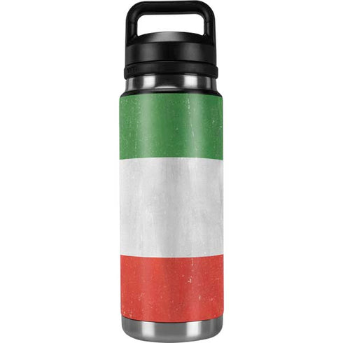 Italy Flag Distressed YETI Rambler 26oz Bottle Skin