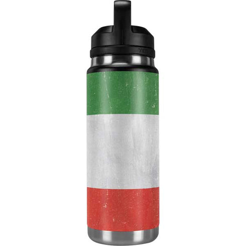 Italy Flag Distressed YETI Rambler 26oz Bottle Skin