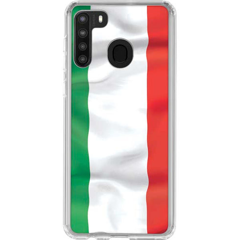 Italy Flag Galaxy A21 Clear Case
