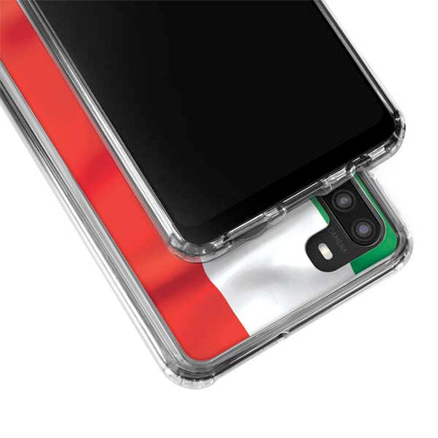 Italy Flag Galaxy A21 Clear Case