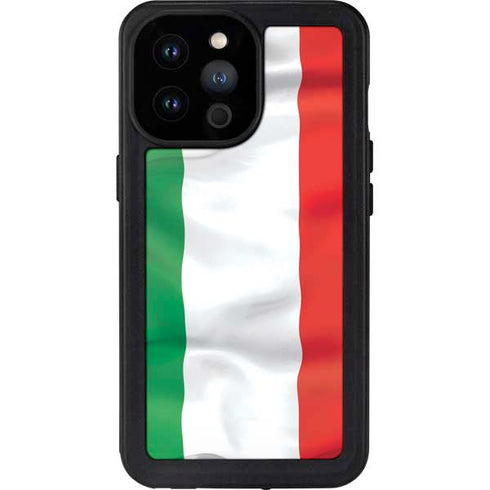 Italy Flag iPhone 14 Pro Max Waterproof Case