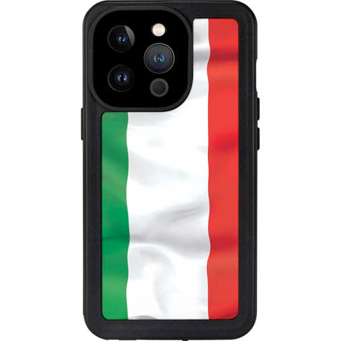 Italy Flag iPhone 14 Pro Waterproof Case