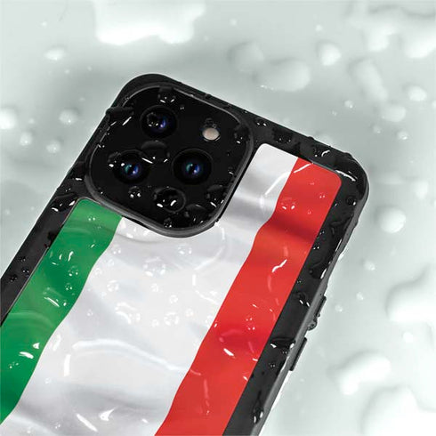 Italy Flag iPhone 14 Pro Waterproof Case