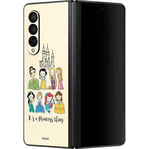 Disney Princess Its A Princess Thing Art Galaxy Z Fold3 5G Skin