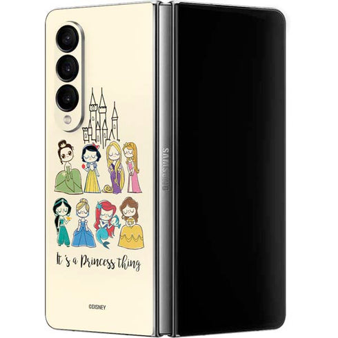 Disney Princess Its A Princess Thing Art Galaxy Z Fold4 5G Skin