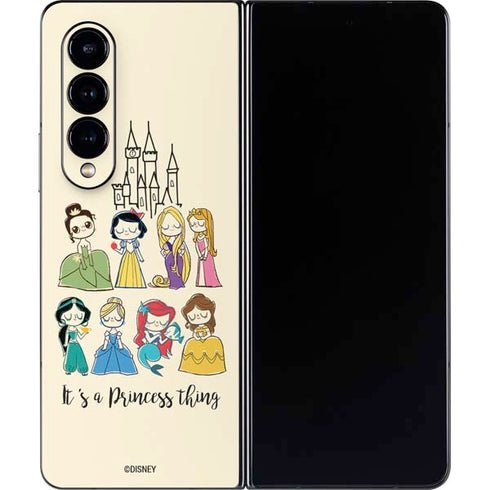 Disney Princess Its A Princess Thing Art Galaxy Z Fold4 5G Skin