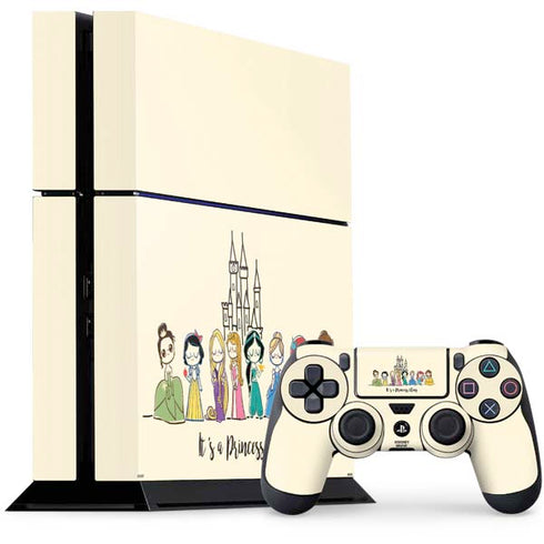 Disney Princess Its A Princess Thing Art PS4 Console and Controller Bundle Skin