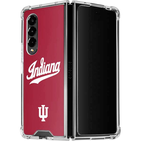 Indiana University IU Hoosiers Galaxy Z Fold4 5G Clear Case
