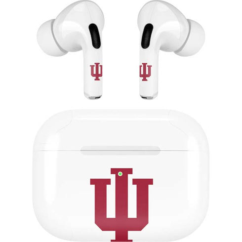 Indiana University IU Logo White AirPods Pro 2nd Gen Skin
