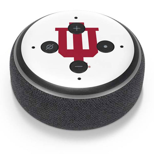 Indiana University IU Logo White Amazon Echo Dot Skin