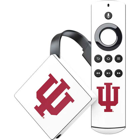 Indiana University IU Logo White Amazon Fire TV Skin
