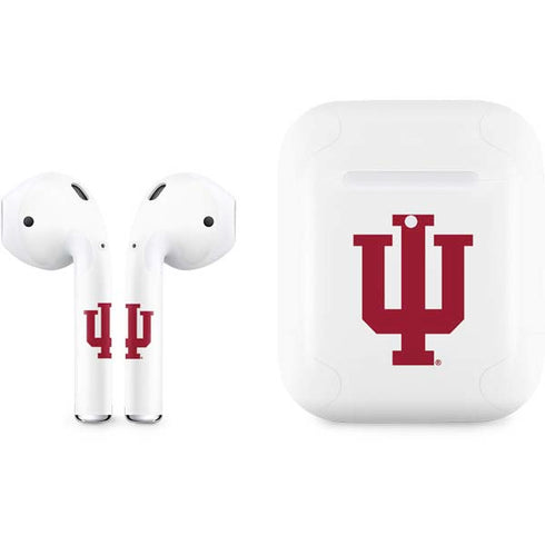 Indiana University IU Logo White Apple AirPods 2 Skin
