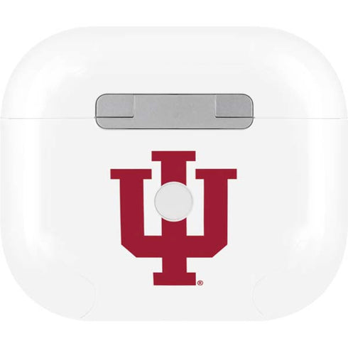 Indiana University IU Logo White Apple AirPods (3rd Gen 2021) Skin