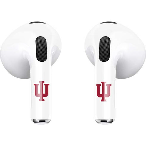 Indiana University IU Logo White Apple AirPods (3rd Gen 2021) Skin