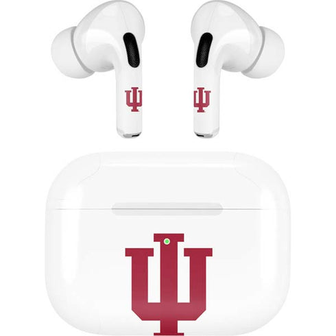 Indiana University IU Logo White Apple AirPods Pro Skin