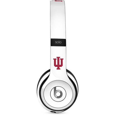 Indiana University IU Logo White Beats Solo 2 Wired Skin