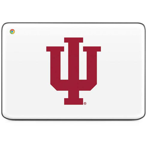 Indiana University IU Logo White HP Chromebook Skin