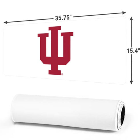 Indiana University IU Logo White Gaming Mouse Pad