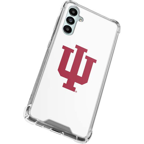 Indiana University IU Logo White Galaxy A14 5G Clear Case